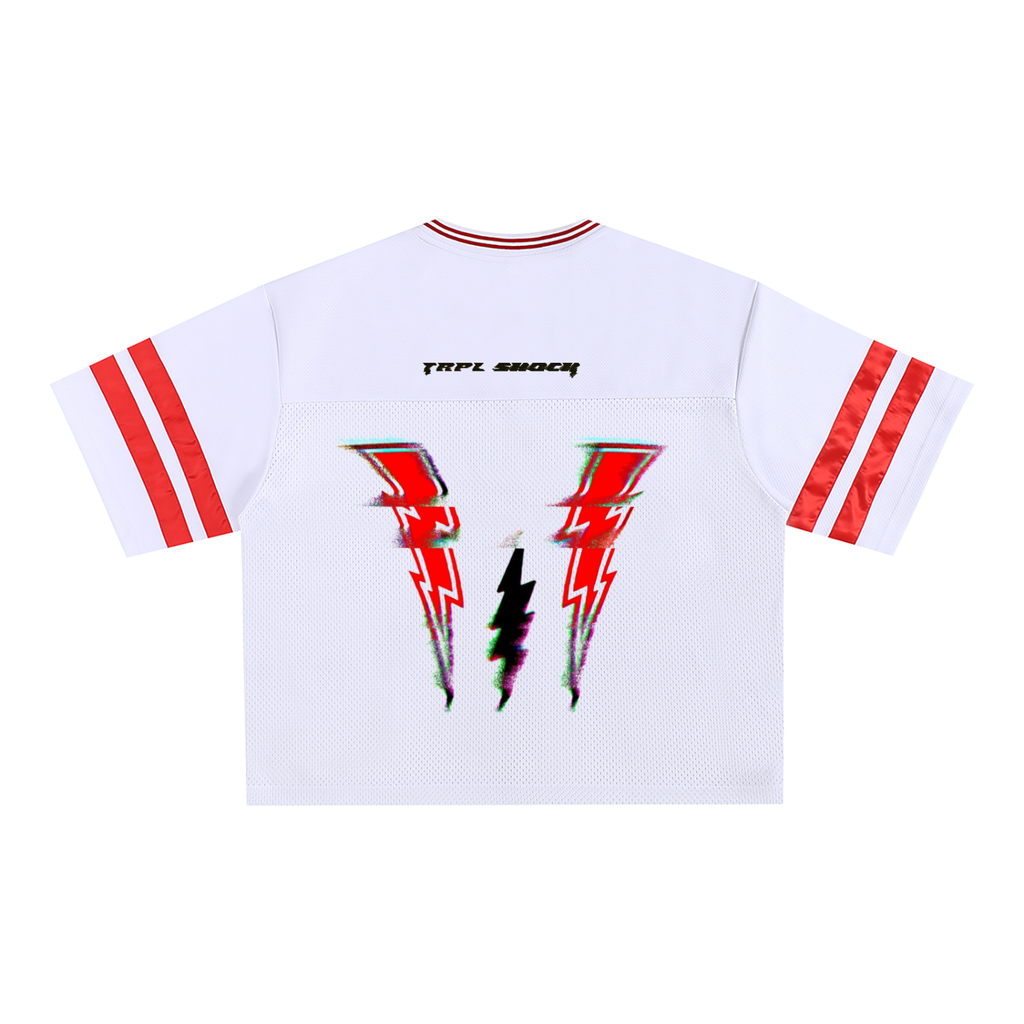 Taped Mesh "WELL OFF" Boxy T-Shirt
