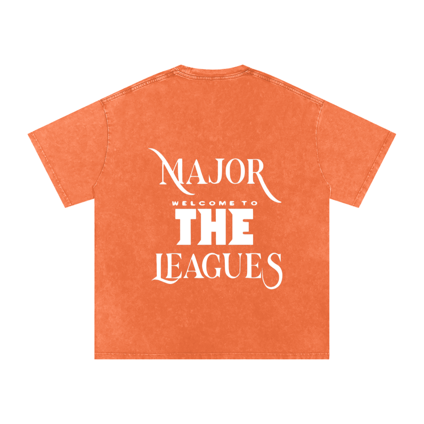 Snow Washed Oversized Cotton "WELL OFF" T-Shirt