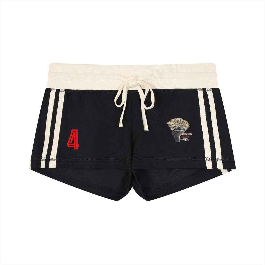 Women's Contrast Stripe Track "WELL OFF Collab" Shorts