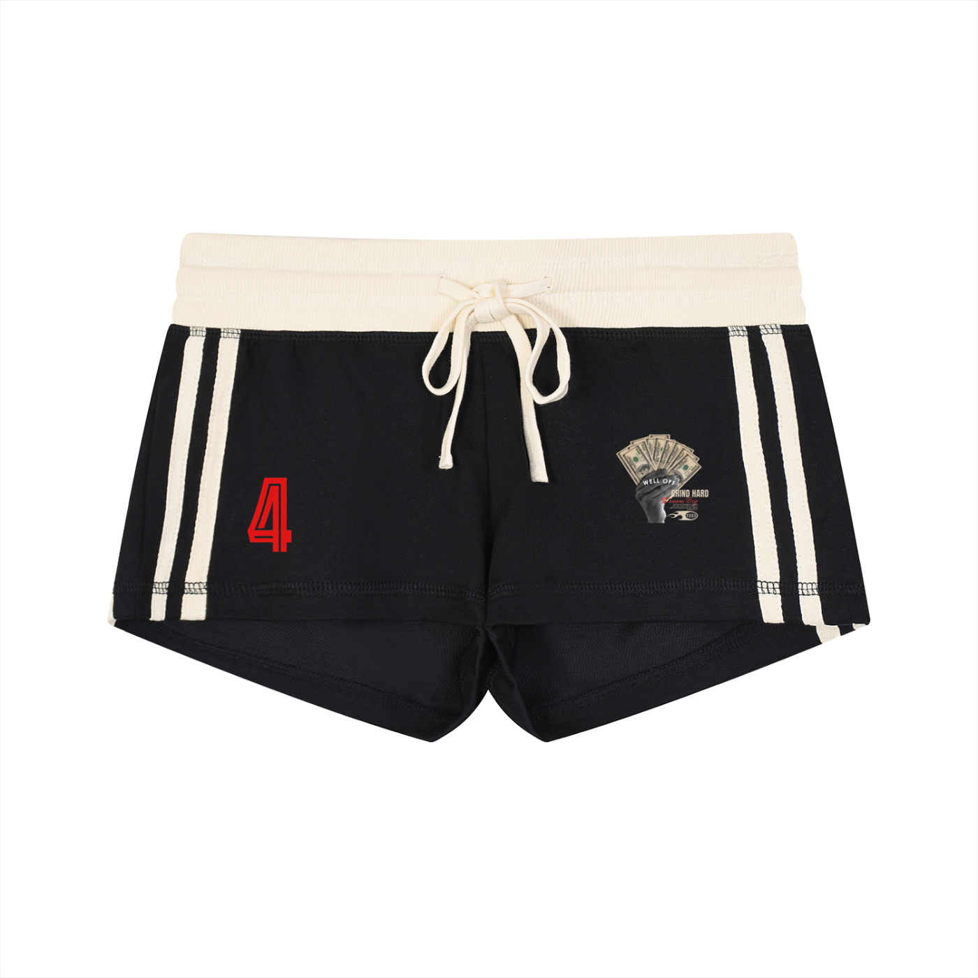 Women's Contrast Stripe Track "WELL OFF Collab" Shorts