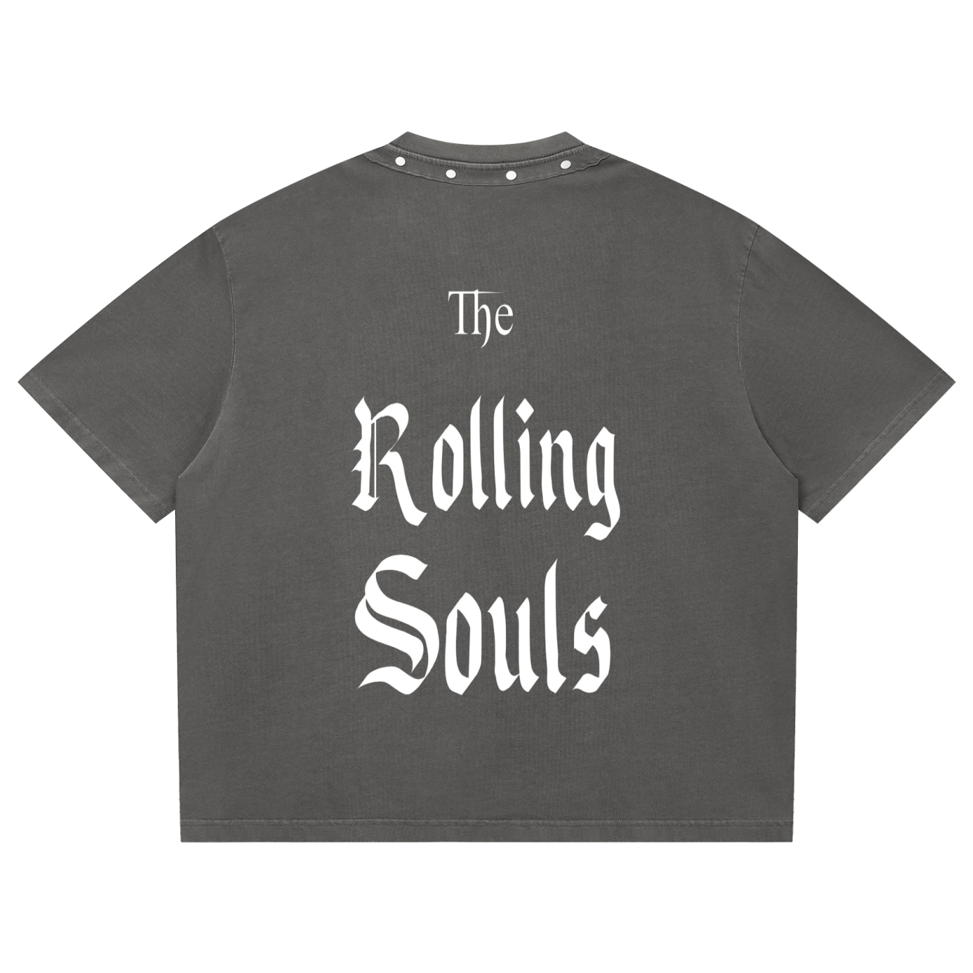 Unisex Washed Boxy Studded "Le'Saint" T-Shirt