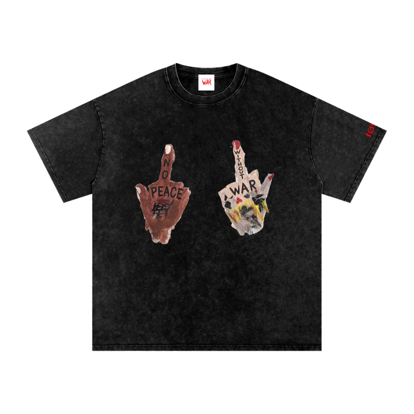 Snow Washed Oversized Cotton T-Shirt