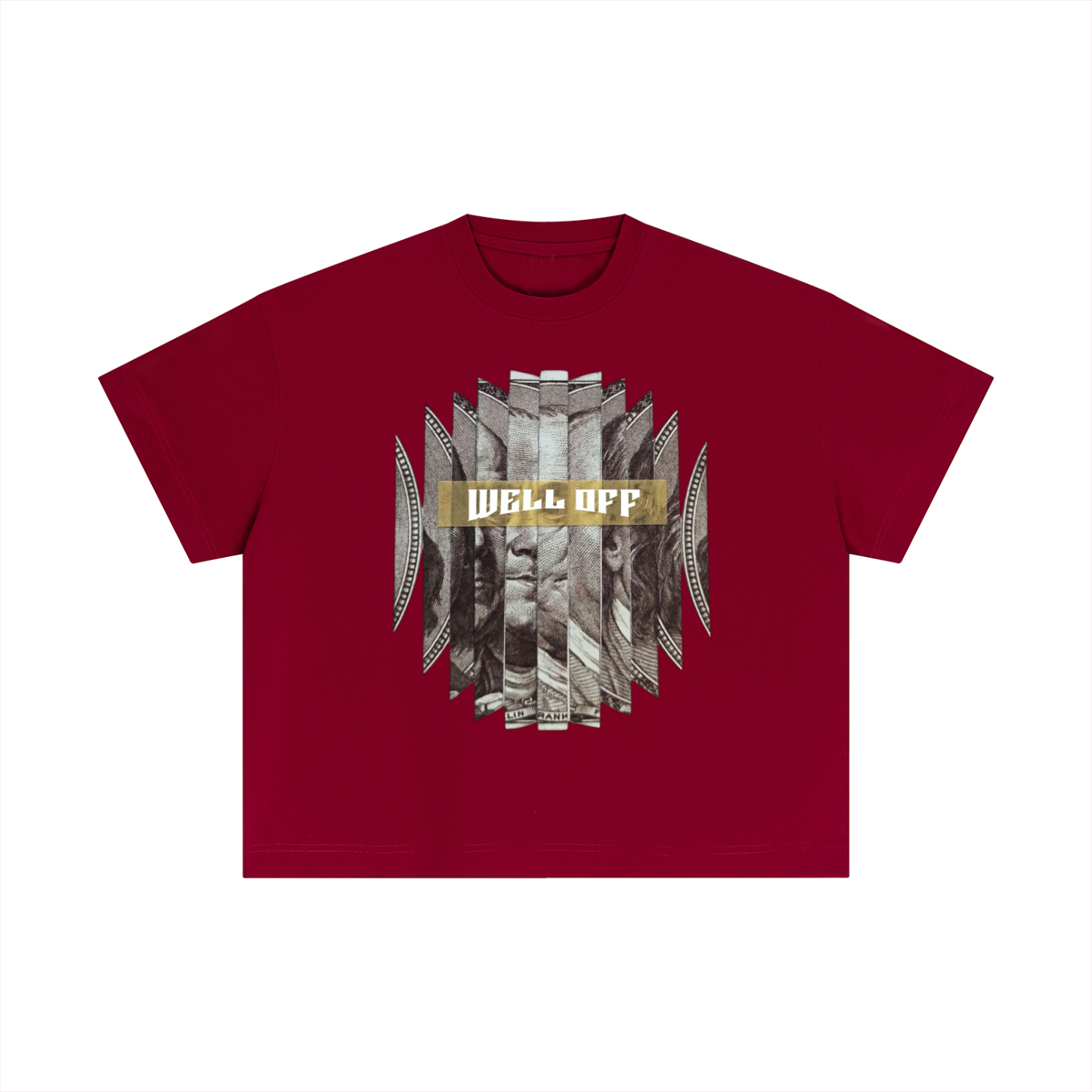 Essential Cotton Boxy "WELL OFF "T-Shirt