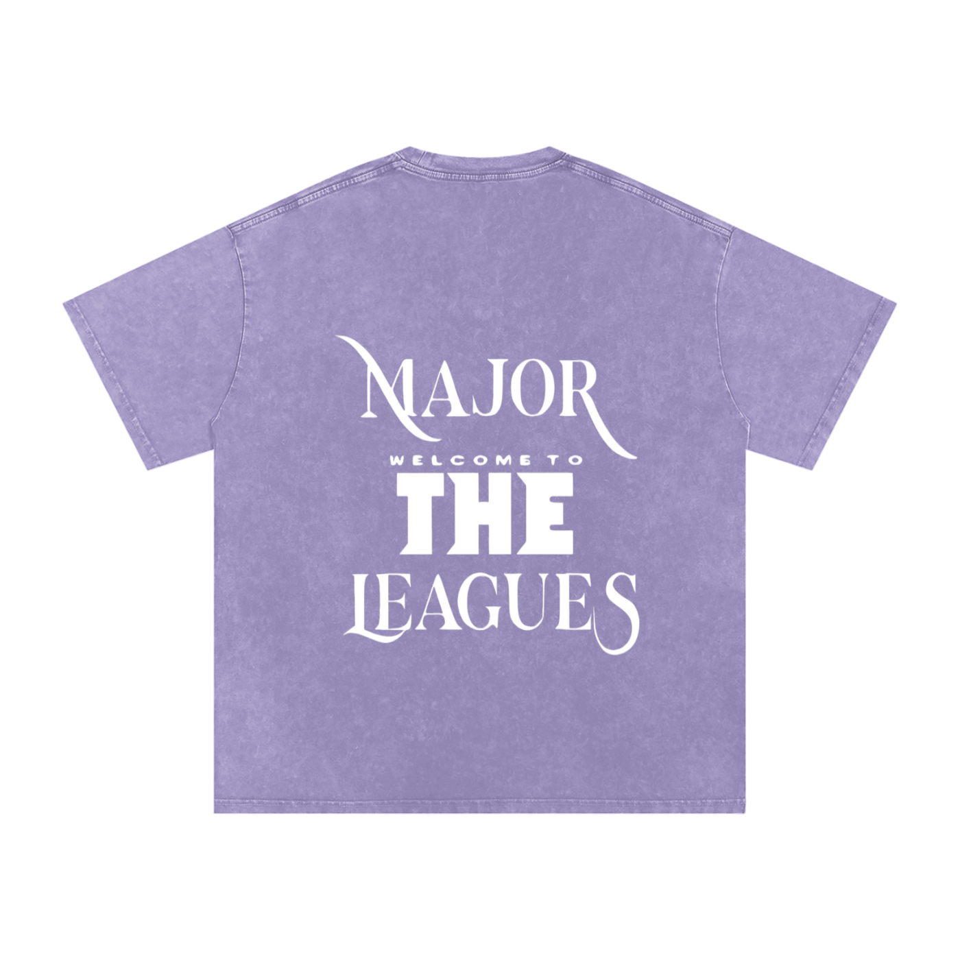 Snow Washed Oversized Cotton "WELL OFF" T-Shirt