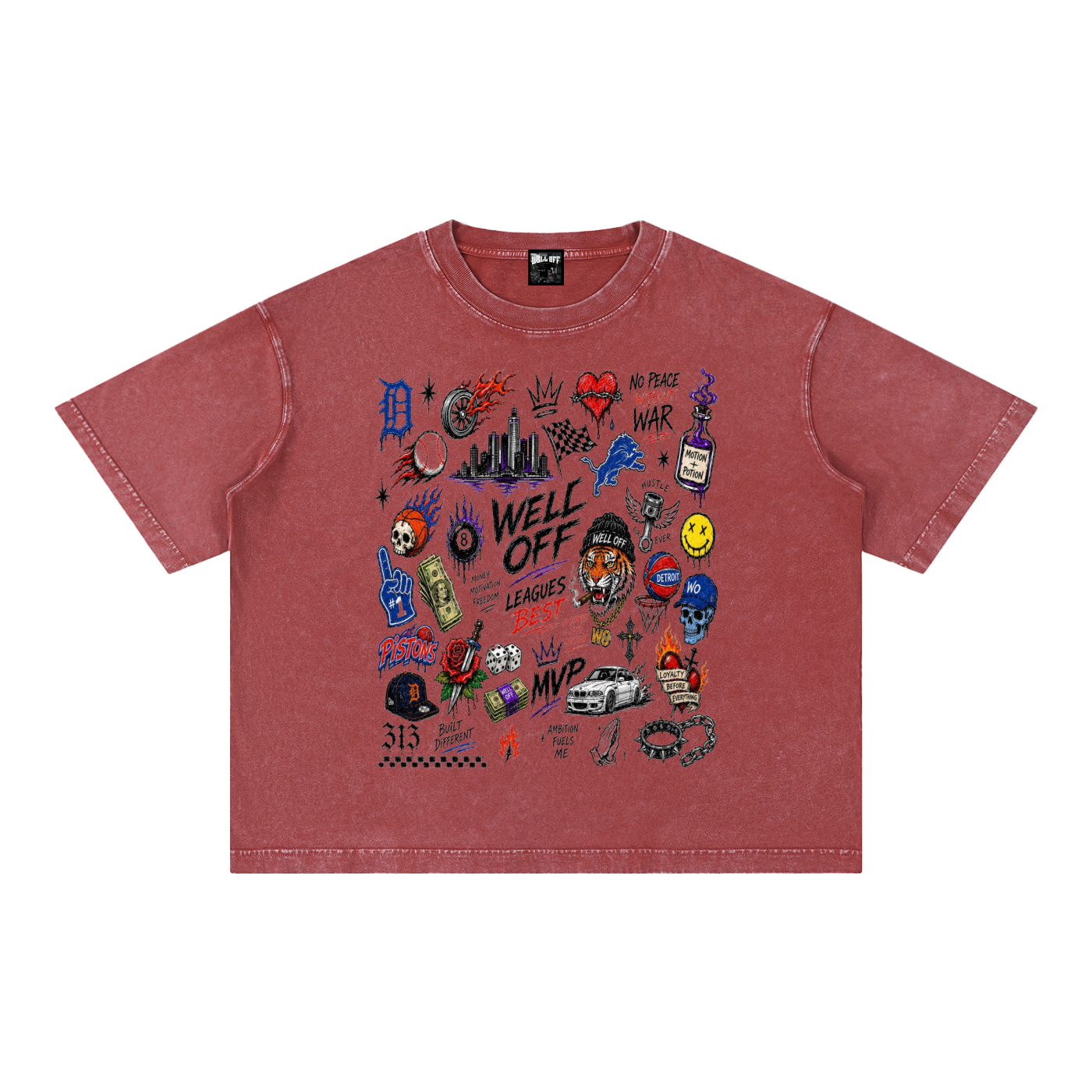 Mineral Wash Boxy Cotton T-Shirt