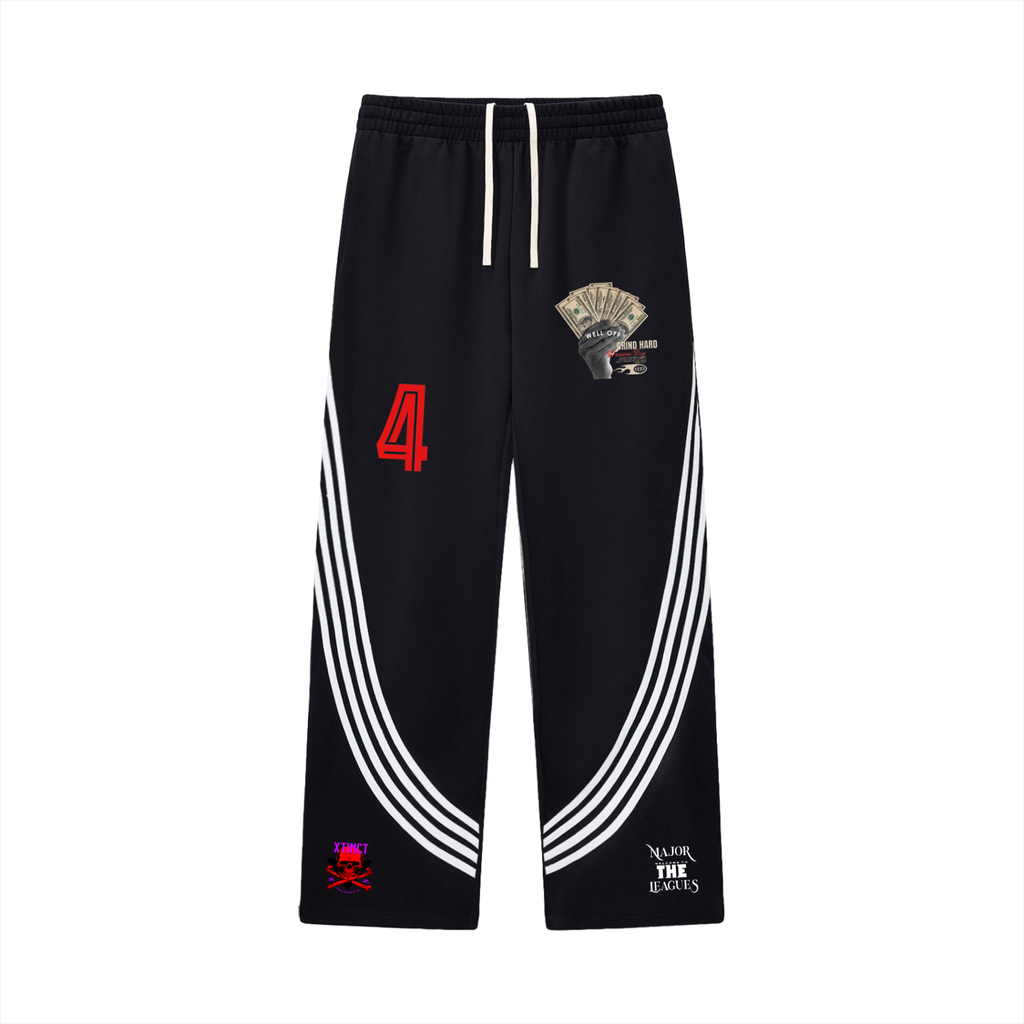 Curved Stripe Straight Sweatpants