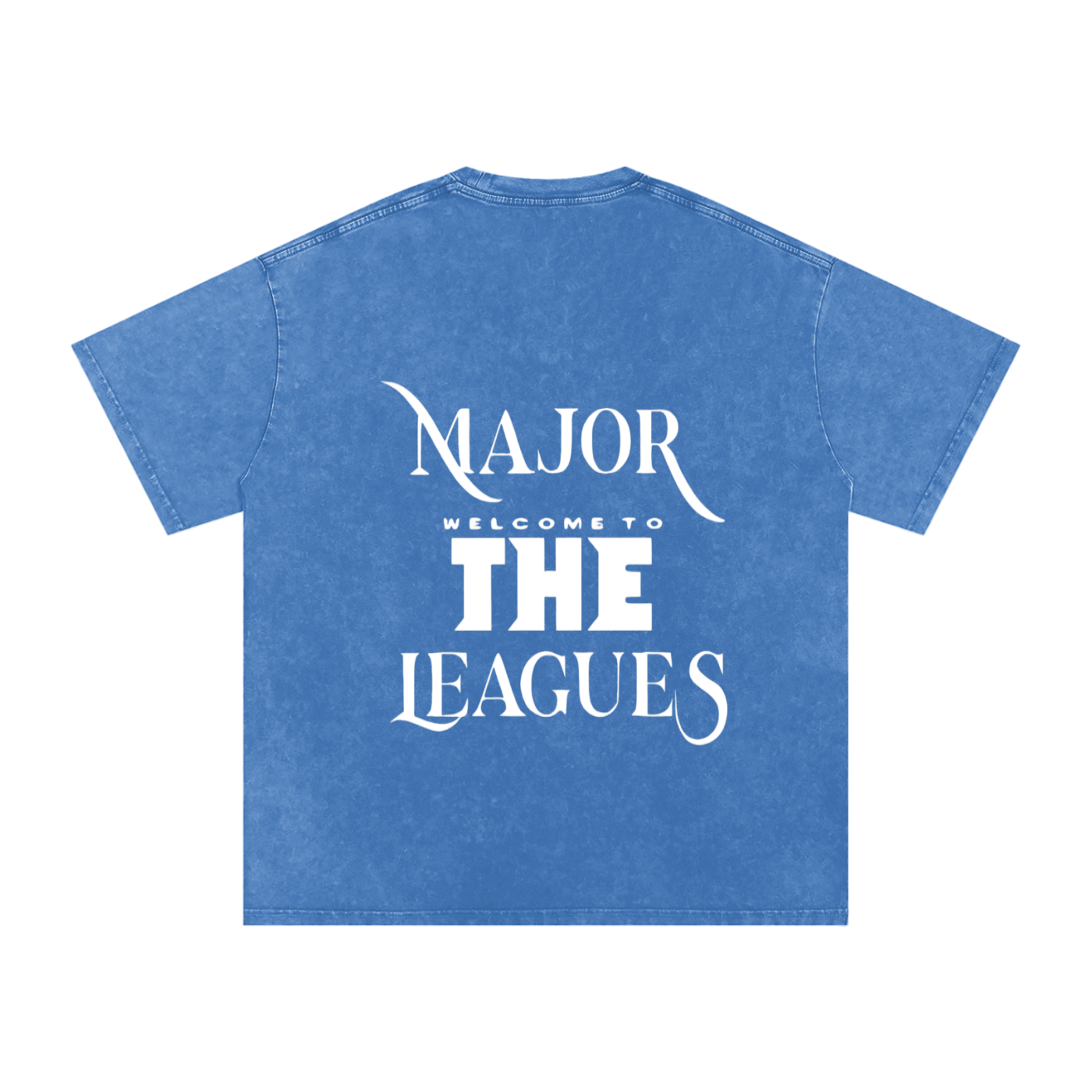 Snow Washed Oversized Cotton "WELL OFF" T-Shirt