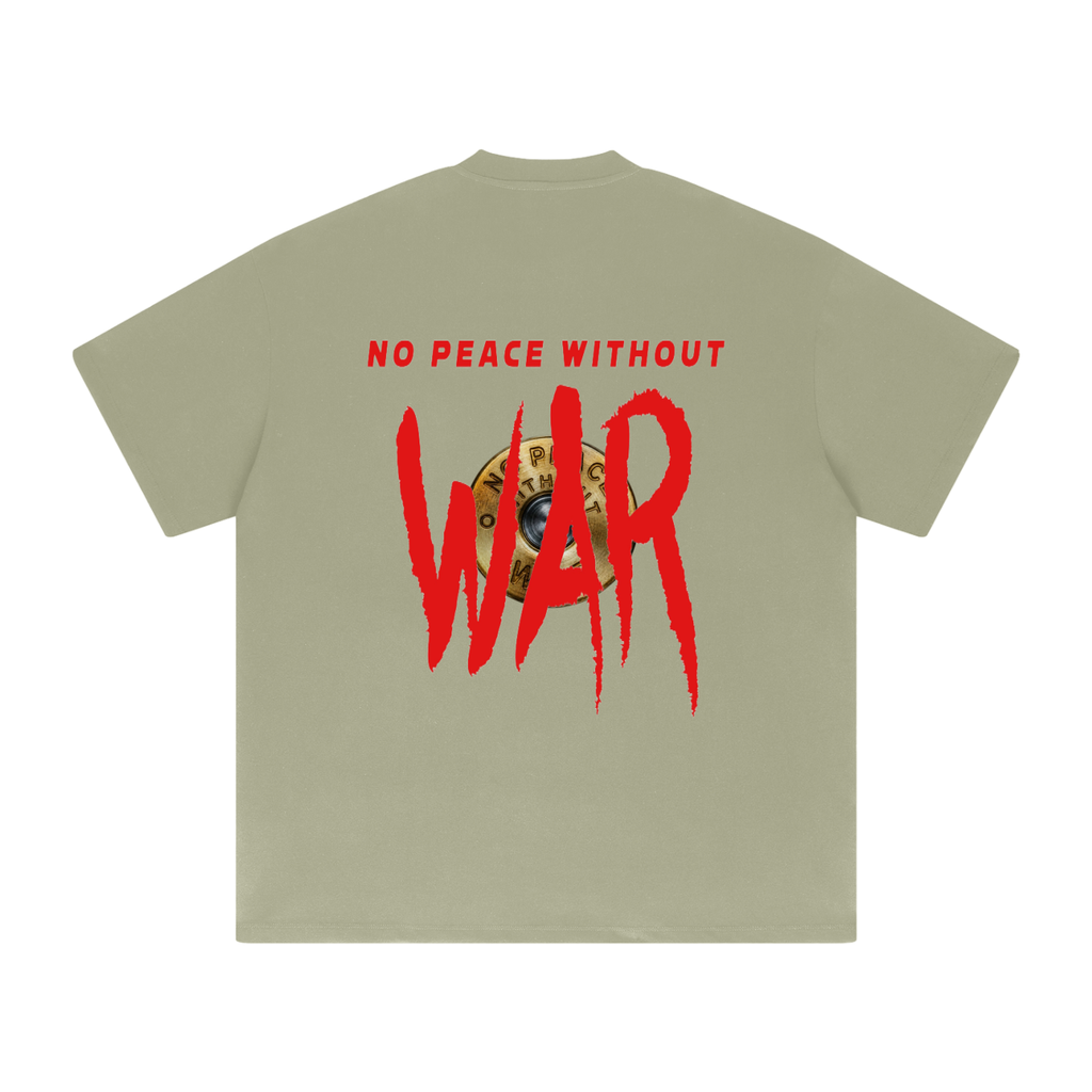 Heavyweight Drop Shoulder "WELL OFF-NO PEACE WITHOUT WAR " Collab T-Shirt