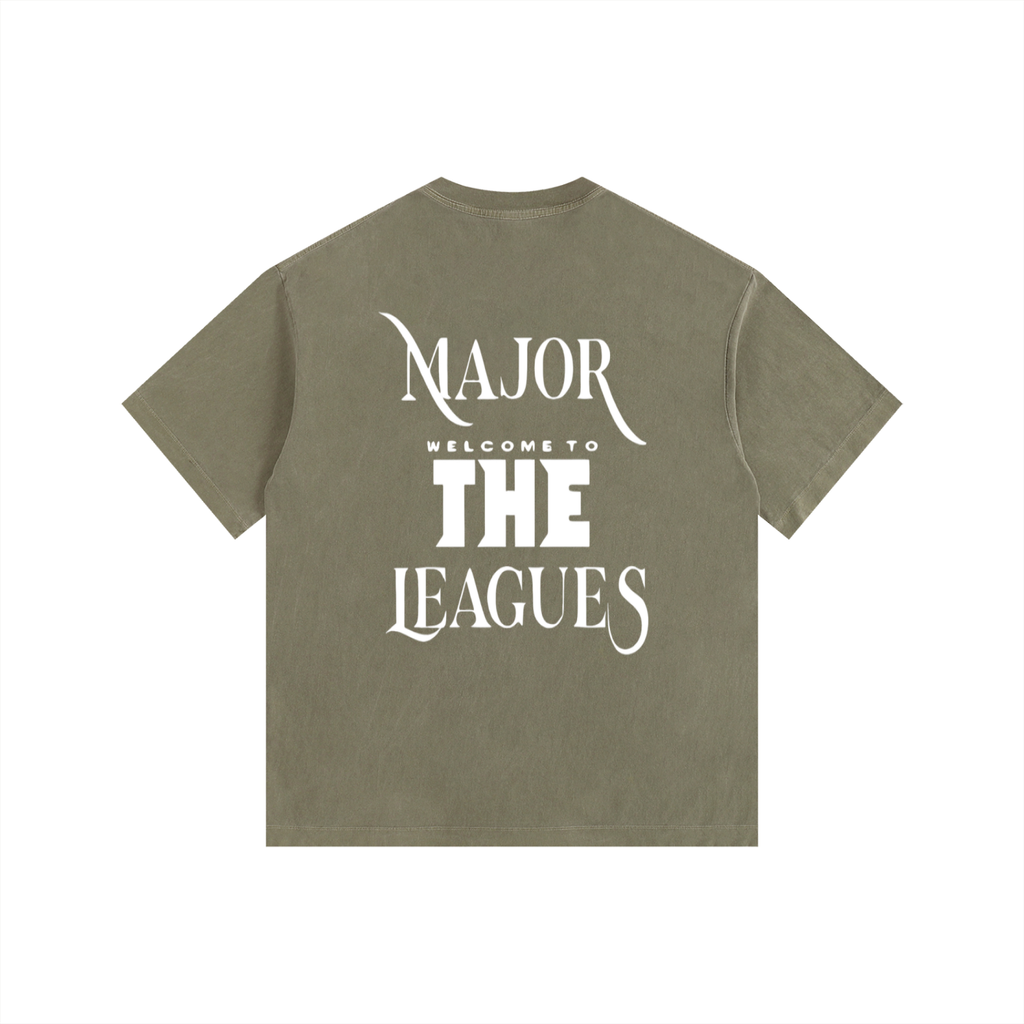 Vintage Washed Oversized Cotton "WELL OFF" T-Shirt