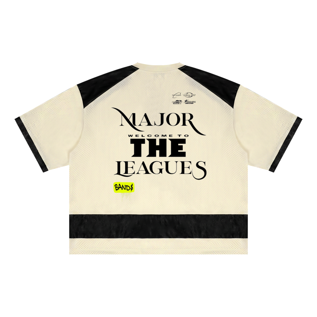 Unisex Raglan Sleeve WELL OFF  Mesh Boxy T-Shirt