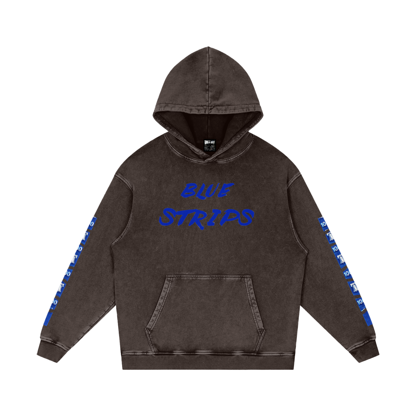 Snow Washed Loose Cotton "WELL OFF" Hoodie