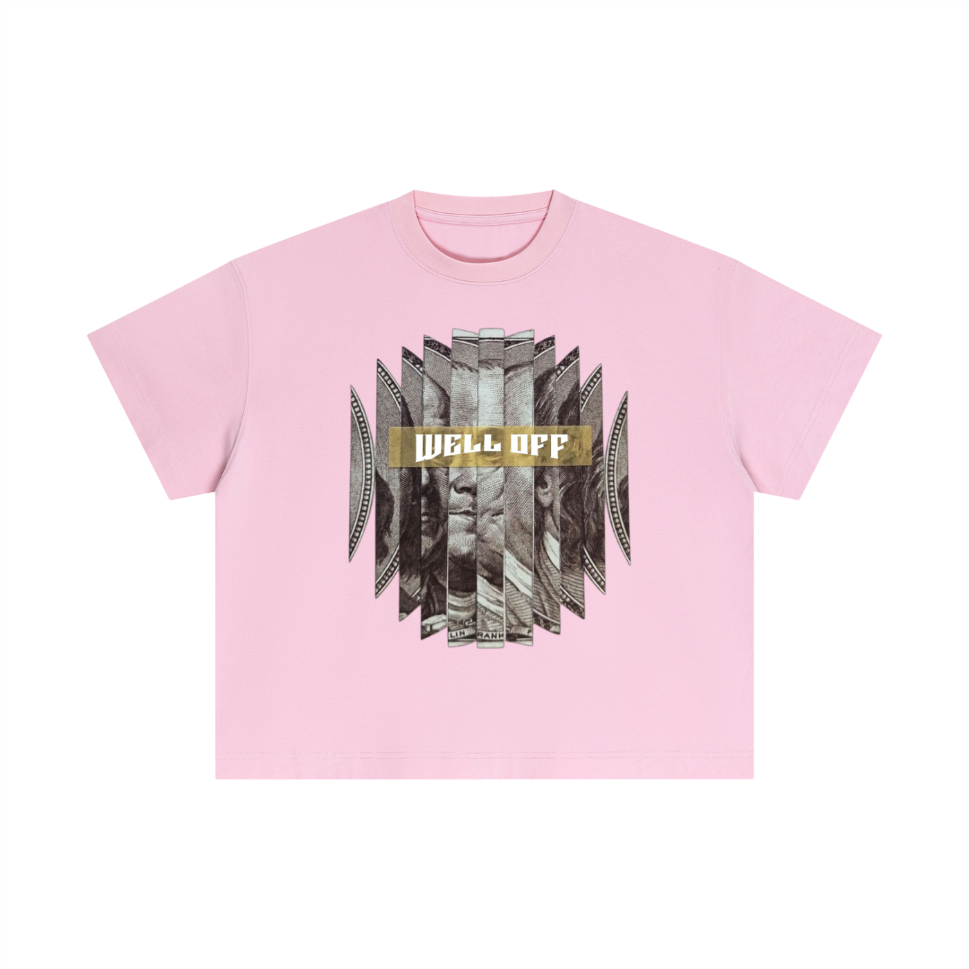 Essential Cotton Boxy "WELL OFF "T-Shirt