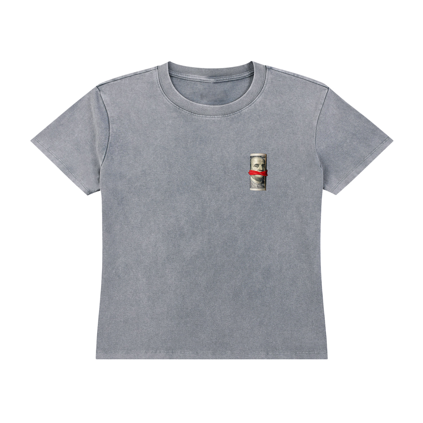 Womens Vintage Wash Drop Shoulder "WELL OFF" T-shirt