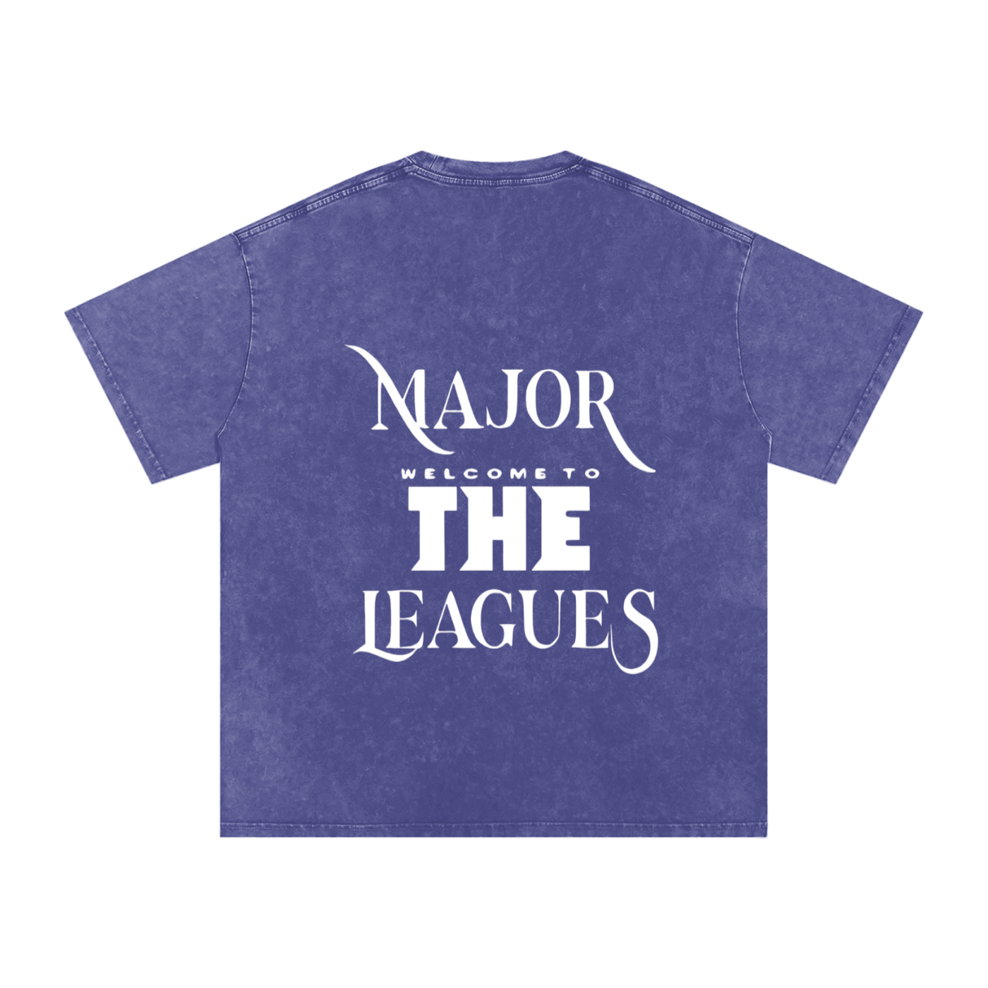 Snow Washed Oversized Cotton "WELL OFF" T-Shirt