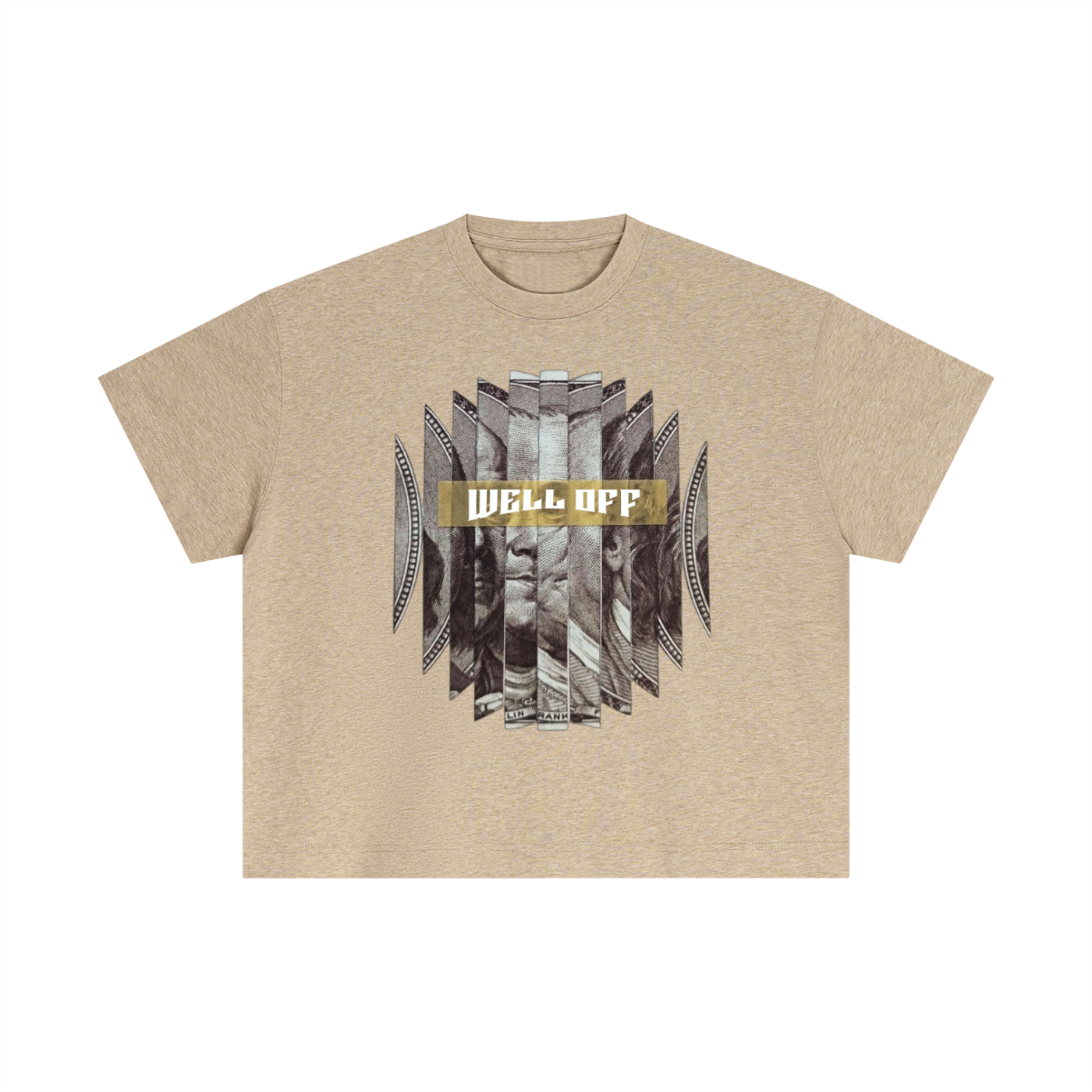 Essential Cotton Boxy "WELL OFF "T-Shirt