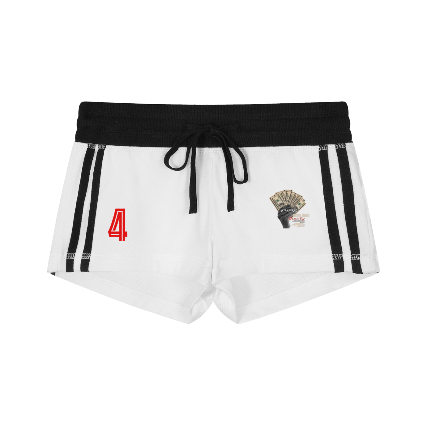 Women's Contrast Stripe Track "WELL OFF Collab" Shorts