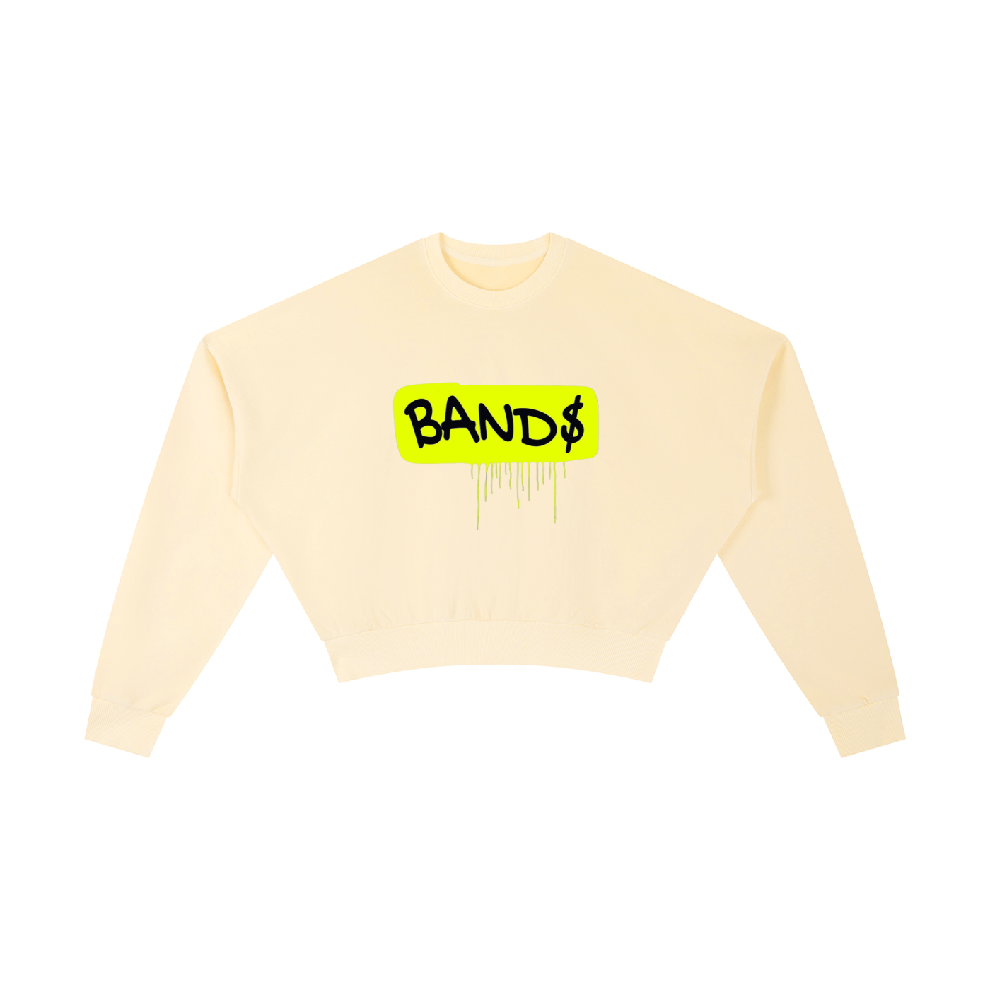 Womens Vintage "WELL OFF" Washed Cropped Sweatshirt