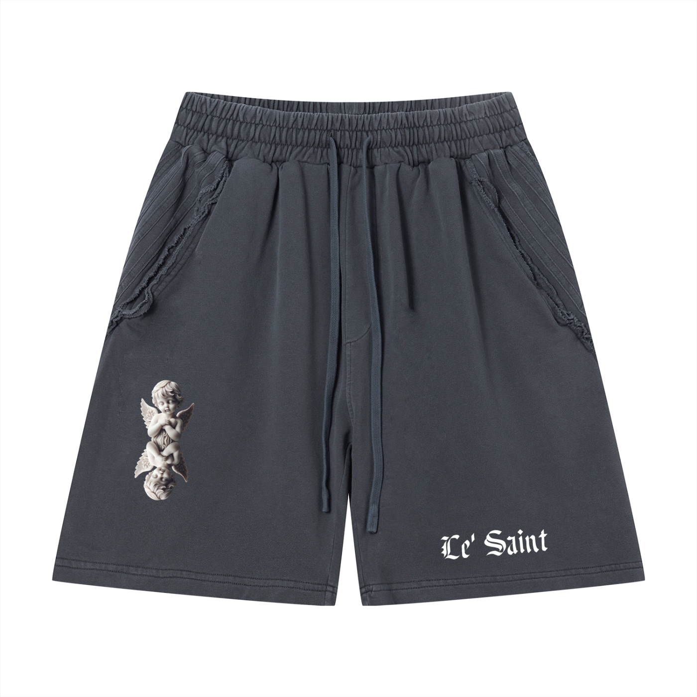Vintage Wash Raw Edge "Le'Saint" Shorts