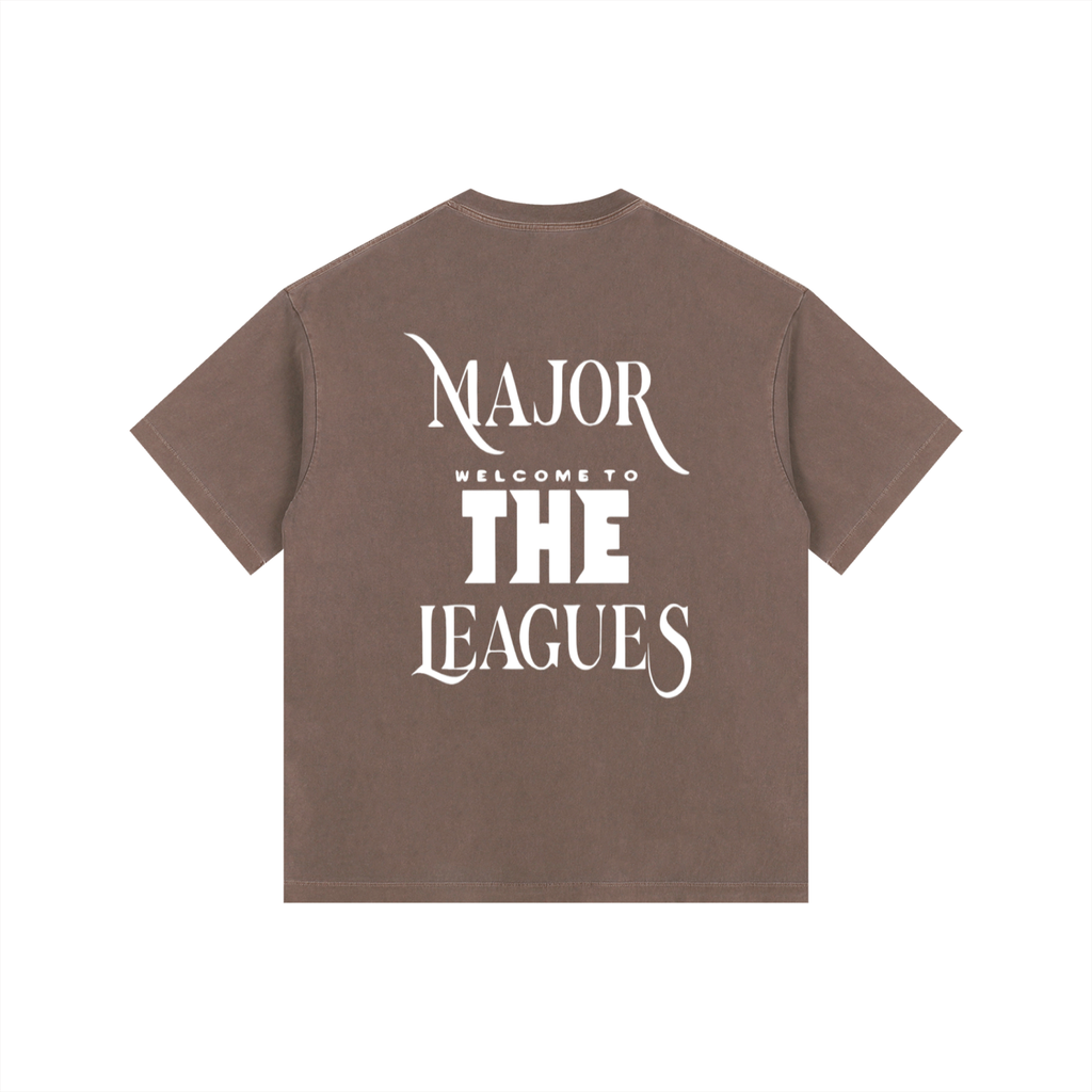 Vintage Washed Oversized Cotton "WELL OFF" T-Shirt