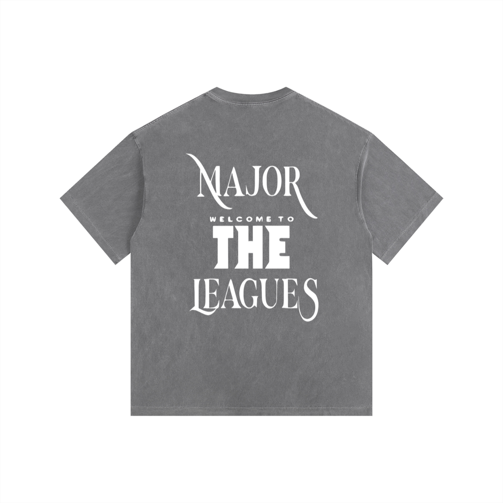 Vintage Washed Oversized Cotton "WELL OFF" T-Shirt
