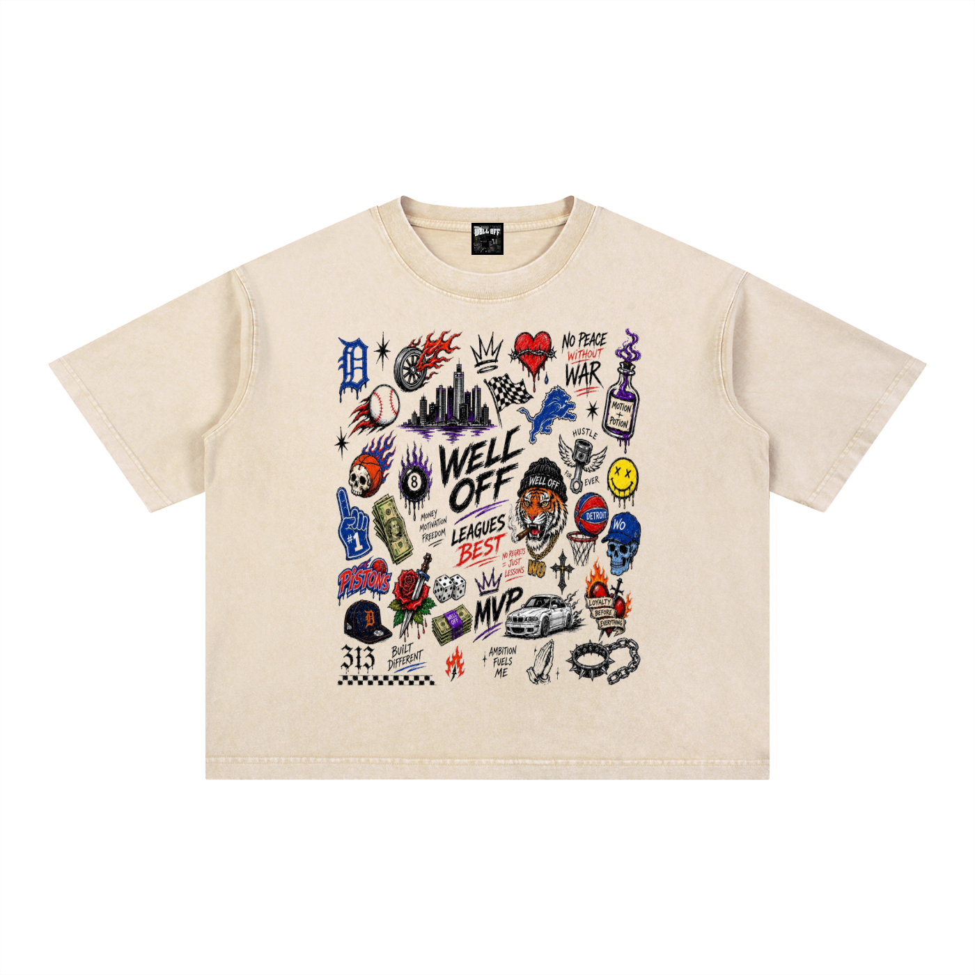 Mineral Wash Boxy Cotton T-Shirt