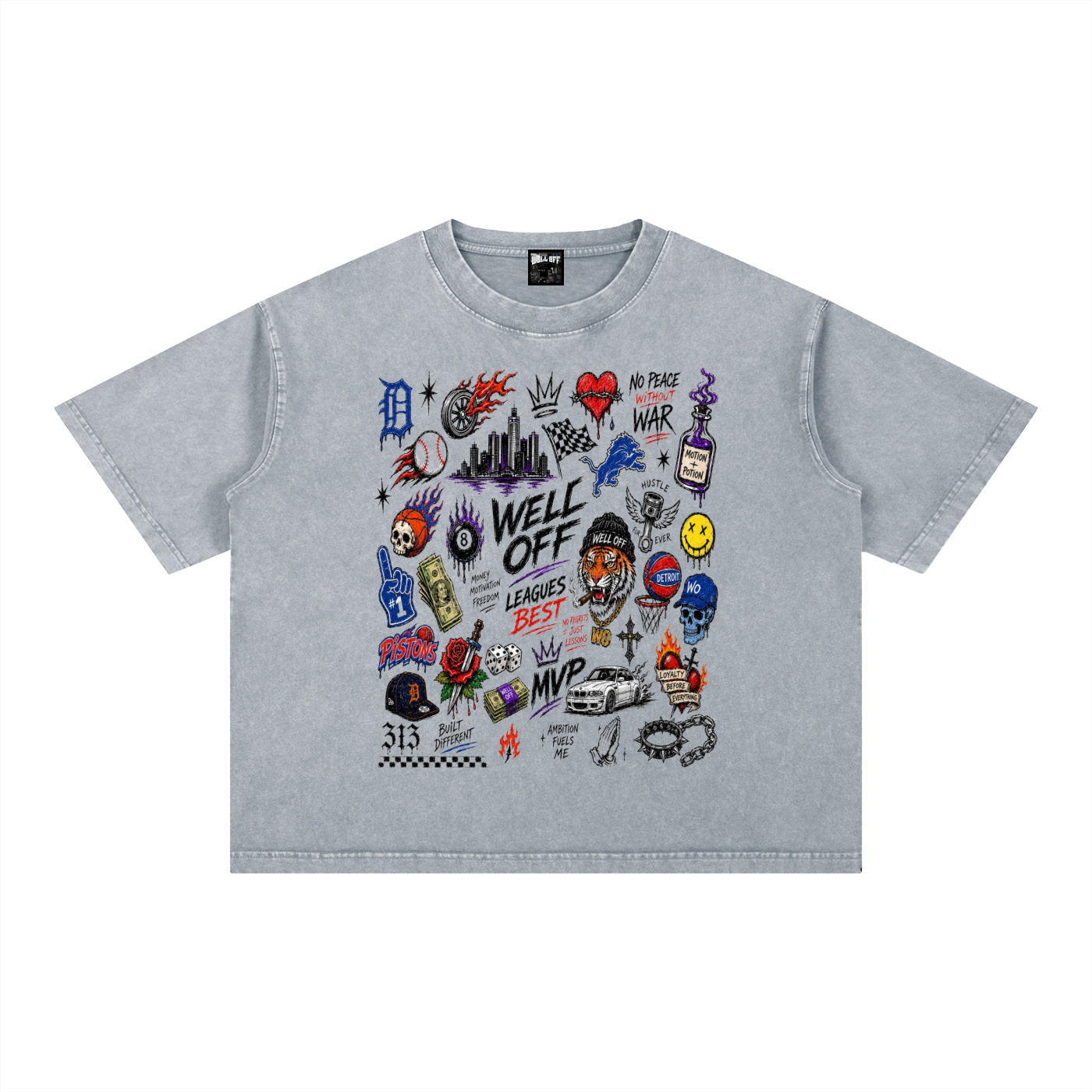 Mineral Wash Boxy Cotton T-Shirt