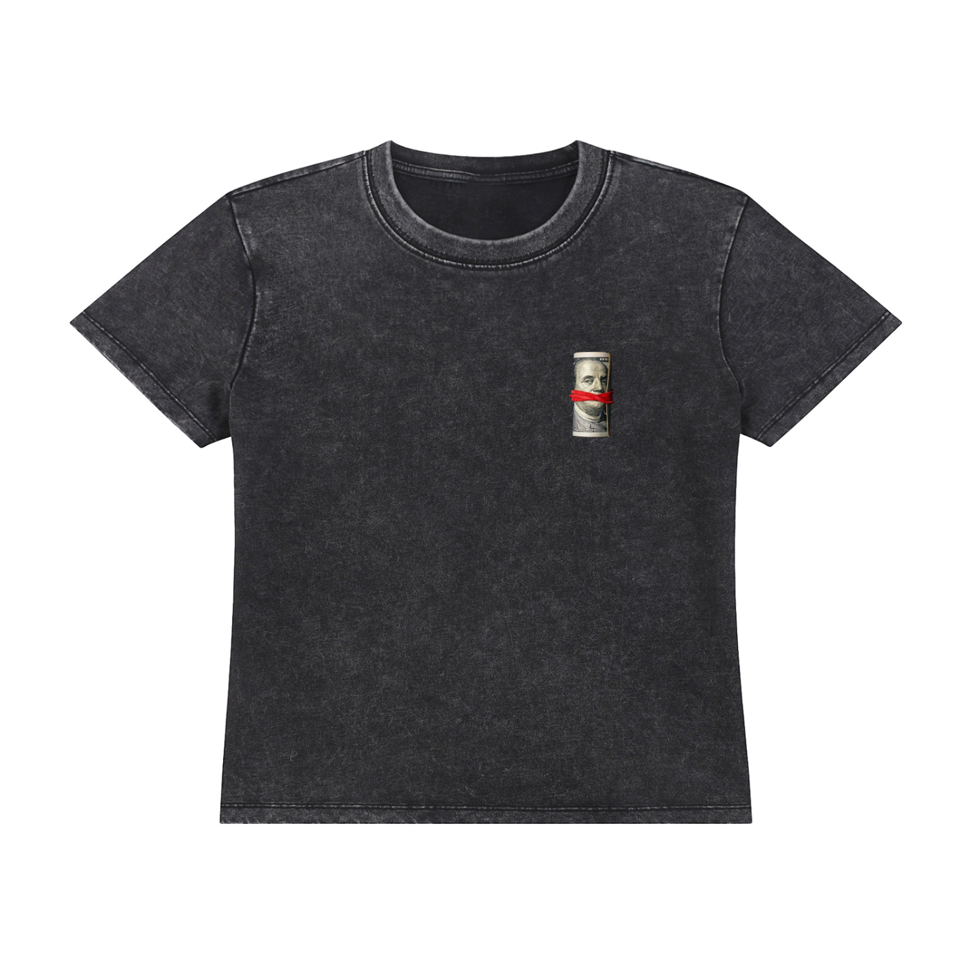Womens Vintage Wash Drop Shoulder "WELL OFF" T-shirt
