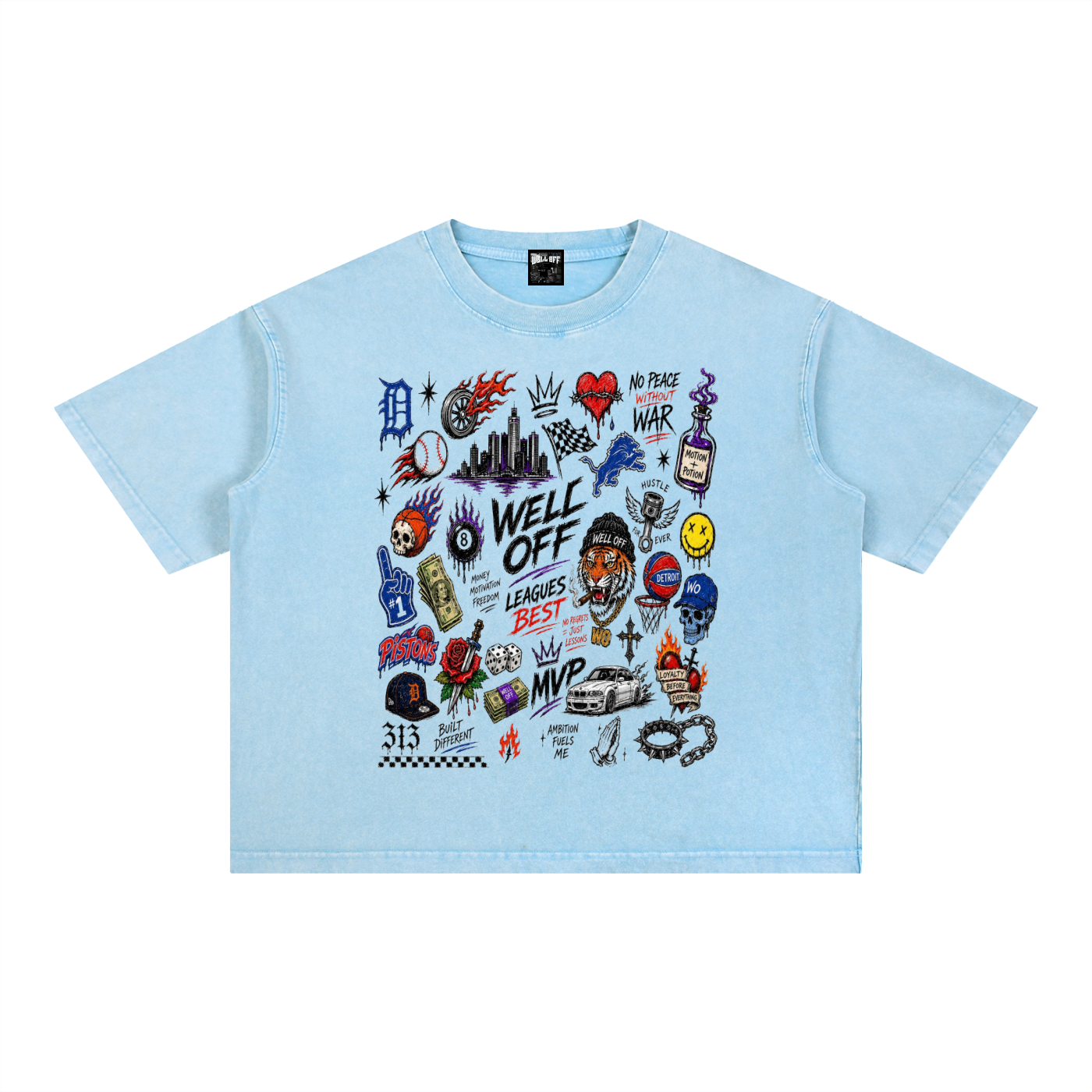 Mineral Wash Boxy Cotton T-Shirt