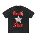 Heavyweight Vintage Washed Frayed "Death Star" T-Shirt