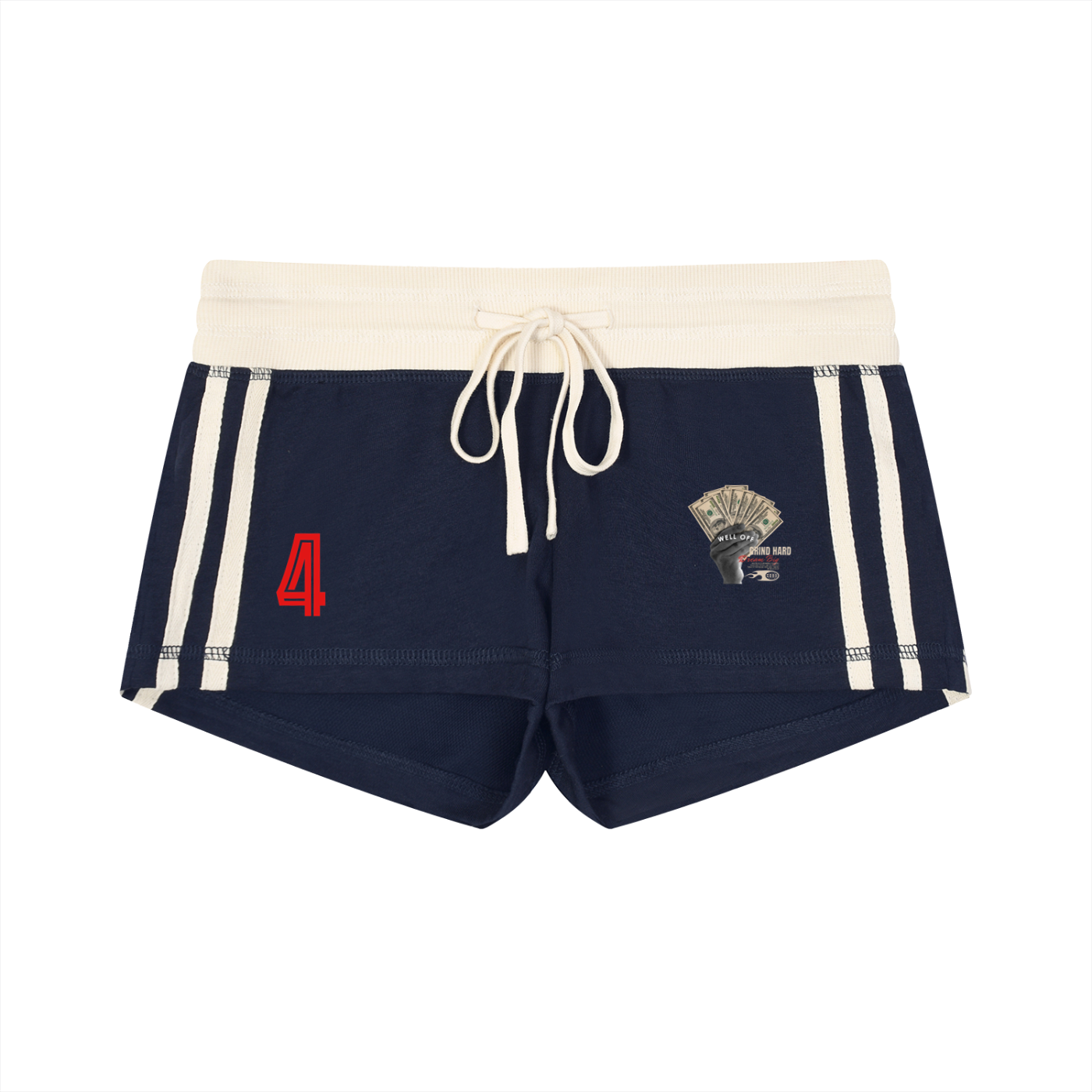 Women's Contrast Stripe Track "WELL OFF Collab" Shorts