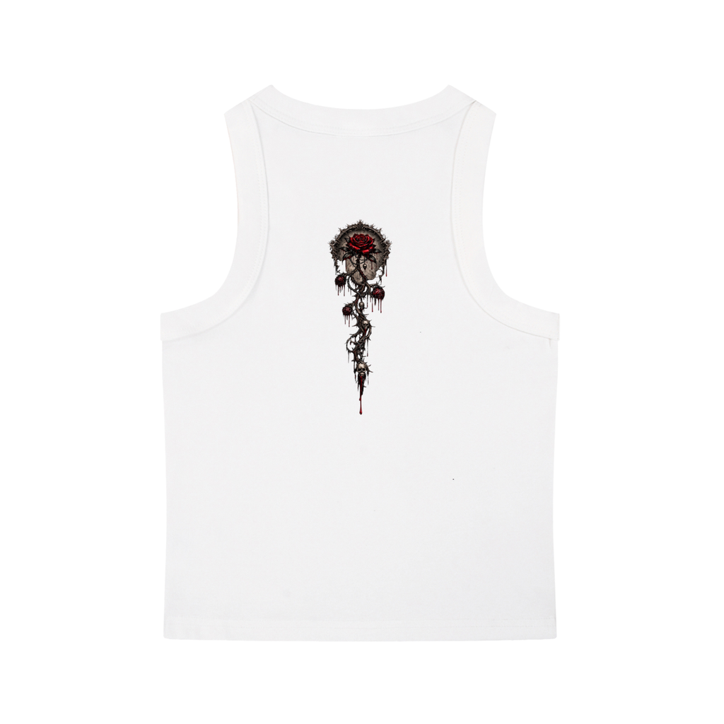 Womens Snow Washed "Lonely Rose" Tank Top