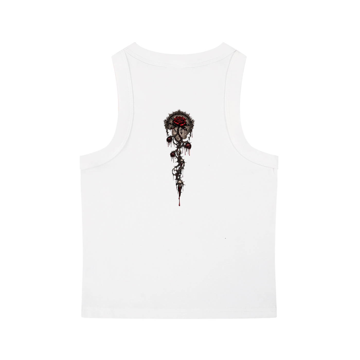 Womens Snow Washed "Lonely Rose" Tank Top