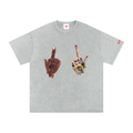 Snow Washed Oversized Cotton T-Shirt