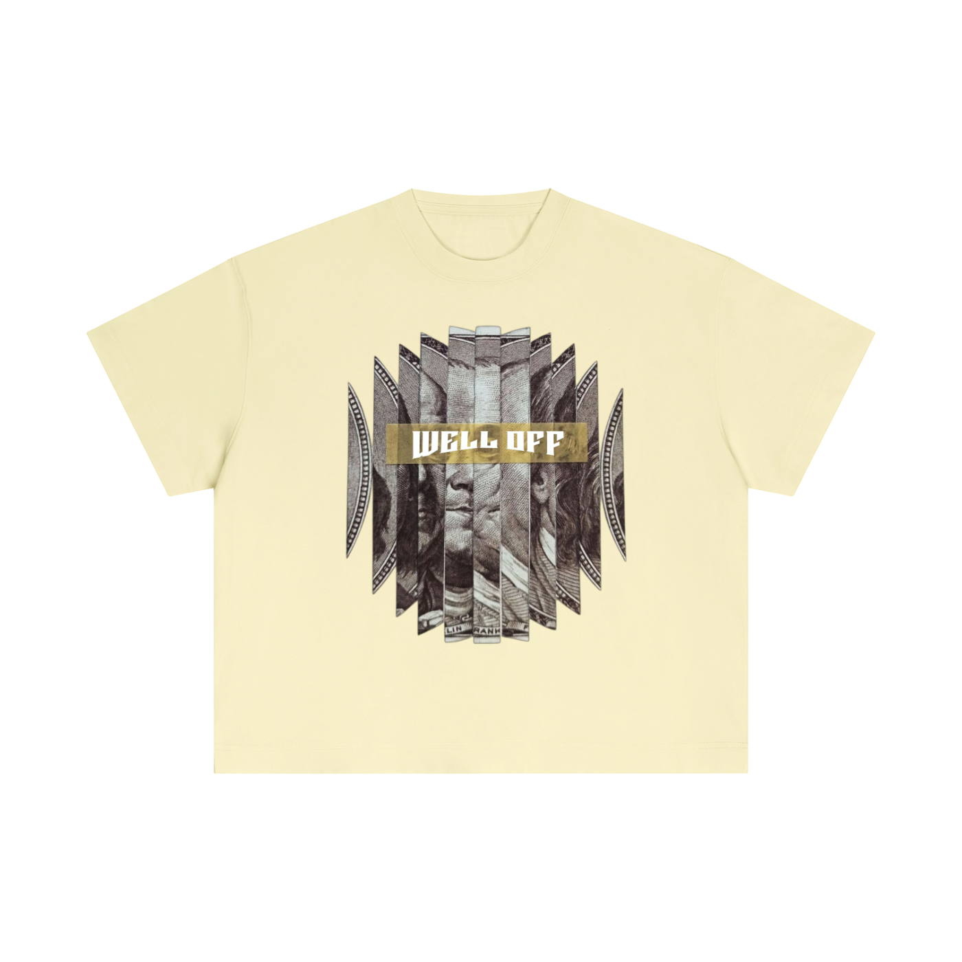 Essential Cotton Boxy "WELL OFF "T-Shirt