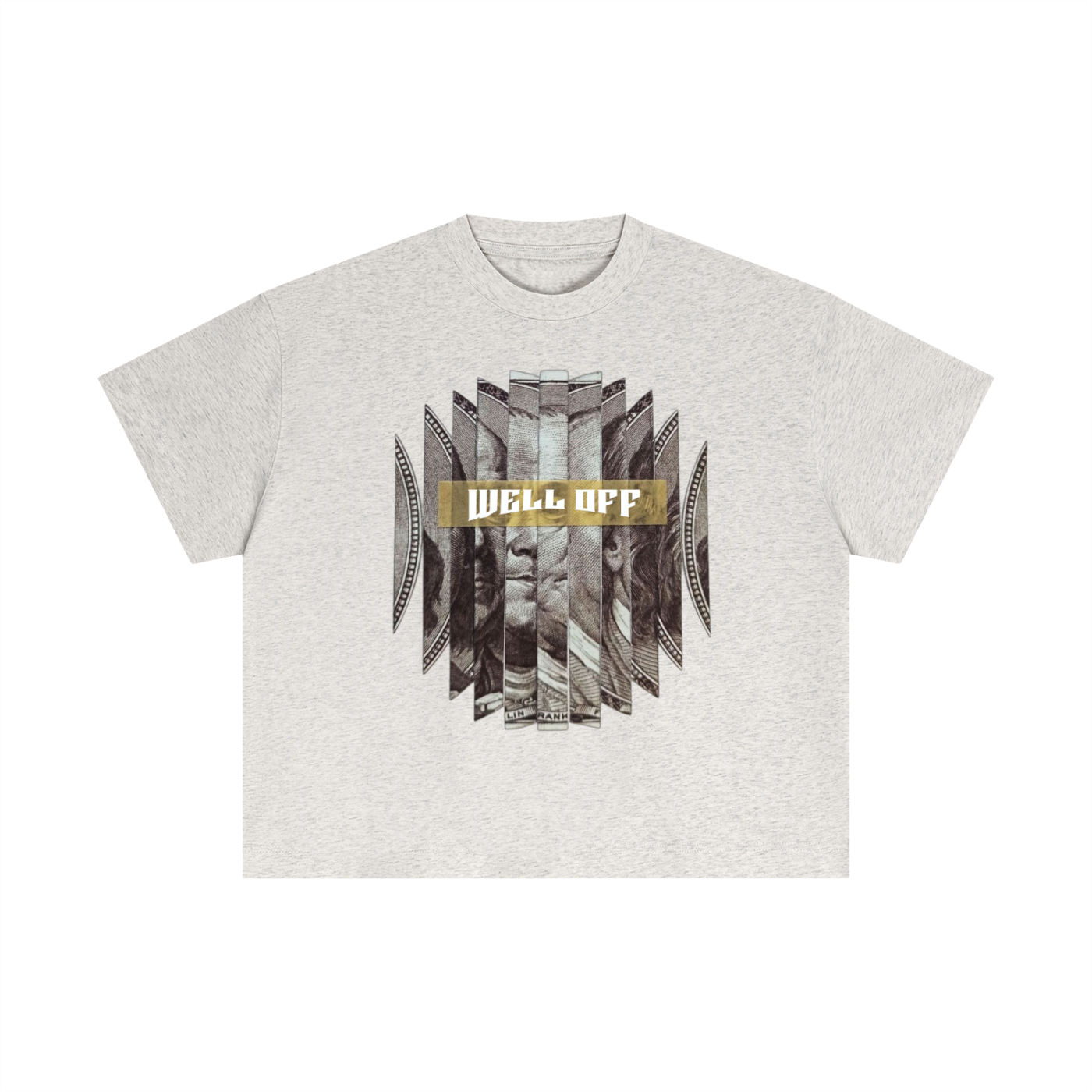 Essential Cotton Boxy "WELL OFF "T-Shirt