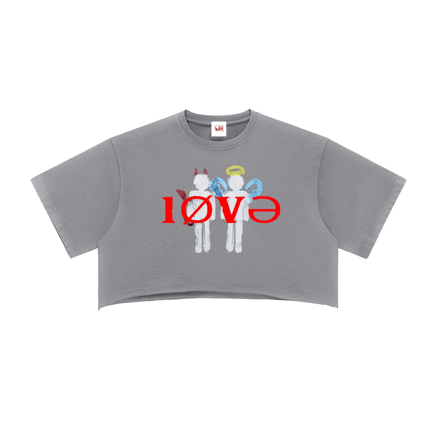 Snow Washed Raw Edge Crop Top