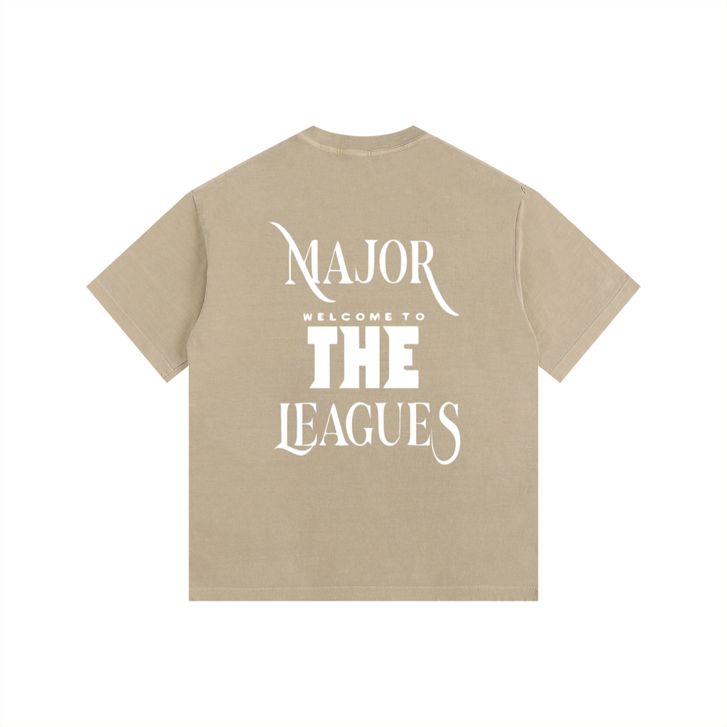 Vintage Washed Oversized Cotton "WELL OFF" T-Shirt