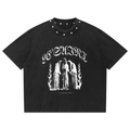Unisex Washed Boxy Studded "Le'Saint" T-Shirt