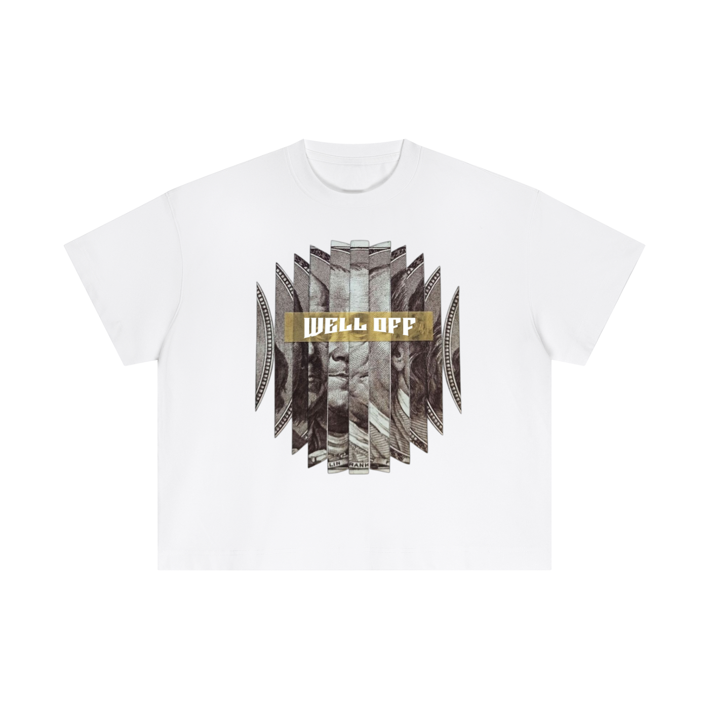 Essential Cotton Boxy "WELL OFF "T-Shirt