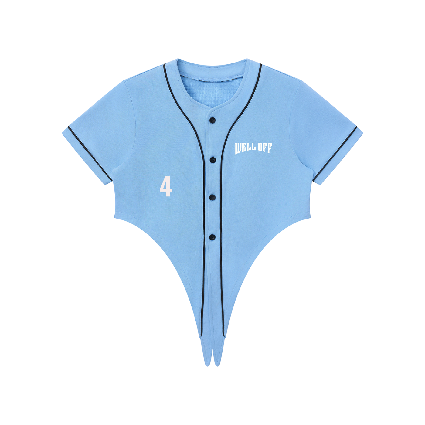 Women's WELL OFF Piping Baseball Jersey