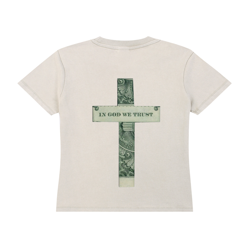 Womens Vintage Wash Drop Shoulder "WELL OFF" T-shirt